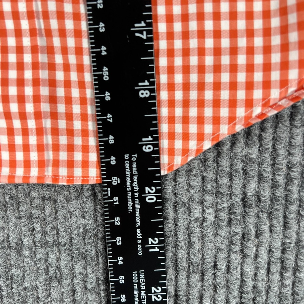 Brooks Brothers Shirt Boys XS Extra Small Orange Check Long Sleeve Button Down - Picture 10 of 13